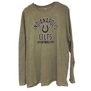 NFL Team Apparel Indianapolis Colts Gray Long Sleeve Graphic T-Shirt Mens 3XL